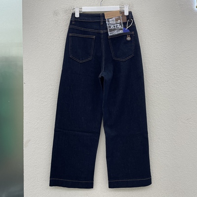 2025LIANG BAN 红提子16065口袋刺绣弹力九分直筒裤秋新款牛仔裤