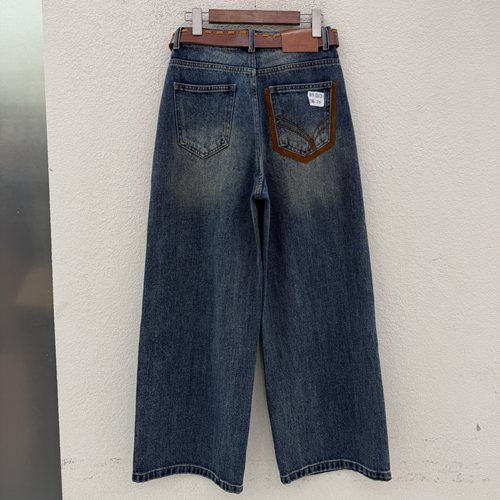 JEANS金蚂蚁26723阔腿裤牛仔裤女百搭显瘦直筒裤女拖地裤2026秋款