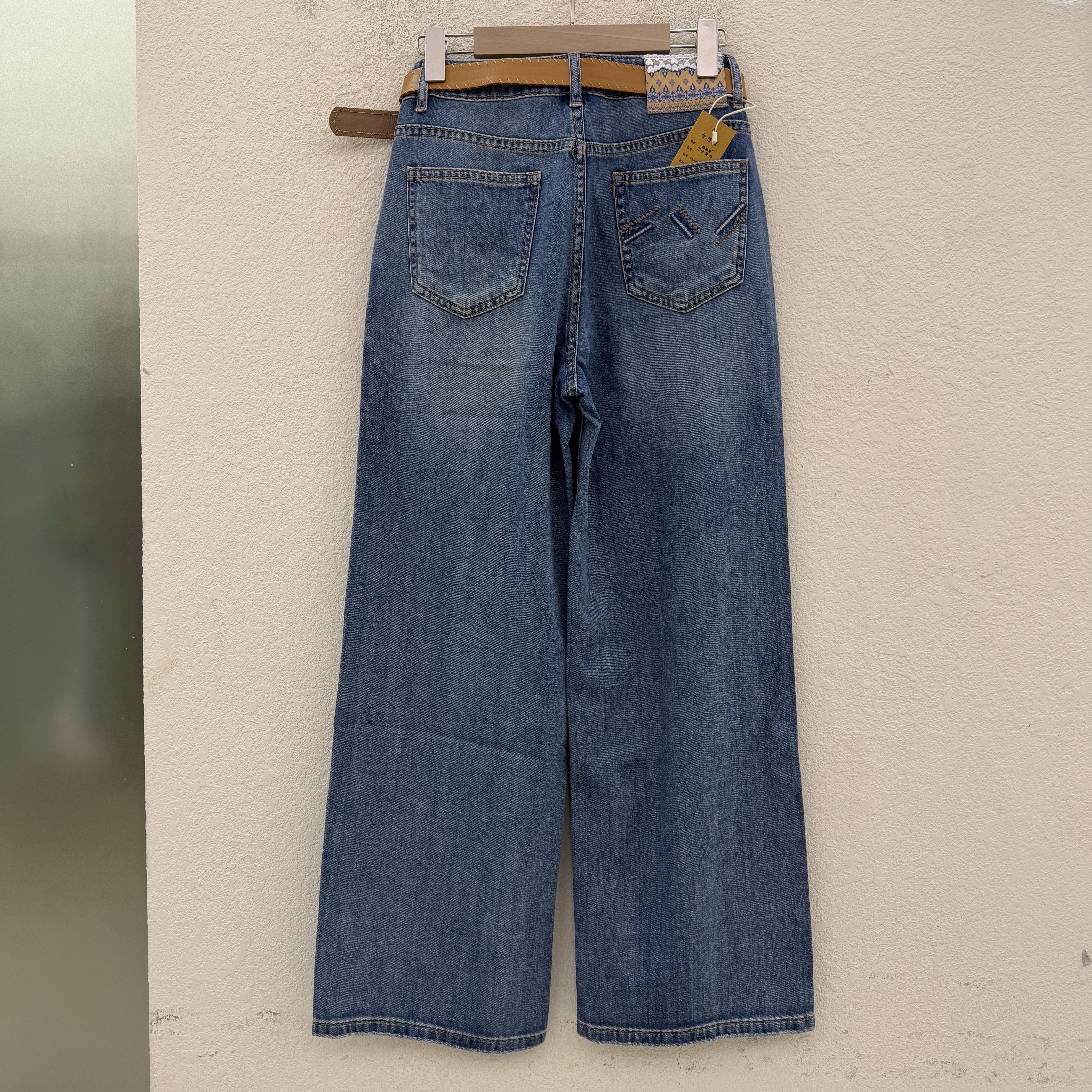 2026春夏欧货JEANS韩酷莱66370窄版直筒裤宽腿牛仔裤女镰刀裤长裤