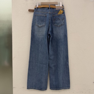 2026春夏欧货JEANS韩酷莱66370窄版直筒裤宽腿牛仔裤女镰刀裤长裤