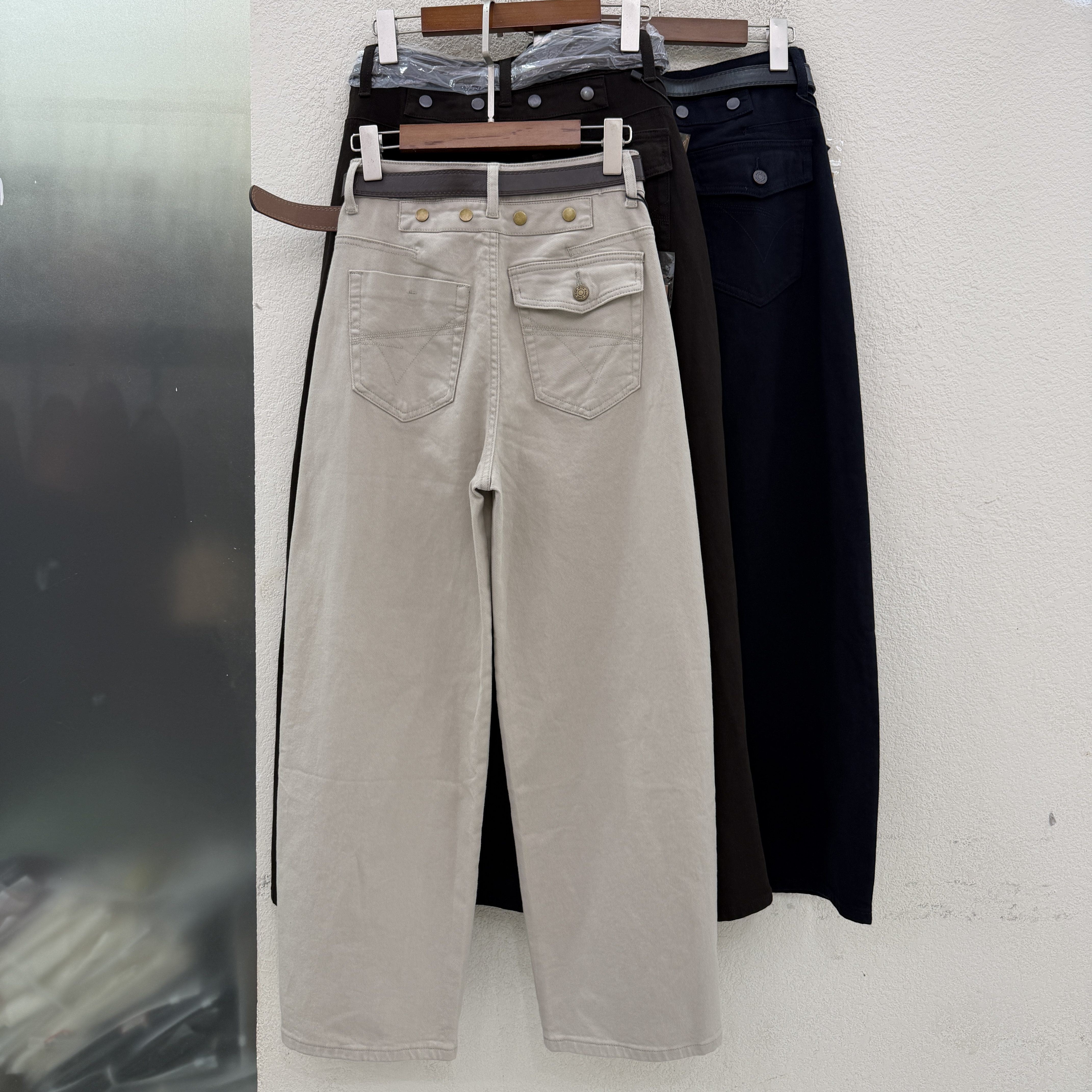 JEANS佐拿 芭度玄风61507 61509高腰显瘦弯刀牛仔女宽松直筒裤秋