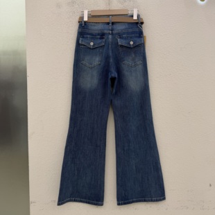 2026春款JEANS韩酷莱66233牛仔裤女高腰显瘦微喇裤修身弹力喇叭裤