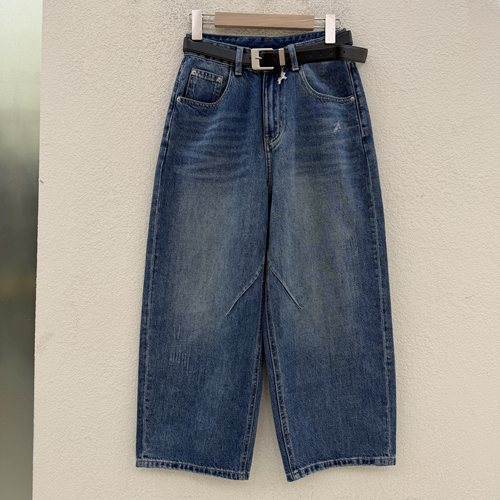 Jeans佐拿 芭度玄风9668弯刀牛仔裤女宽松显瘦九分裤小个子夏新款