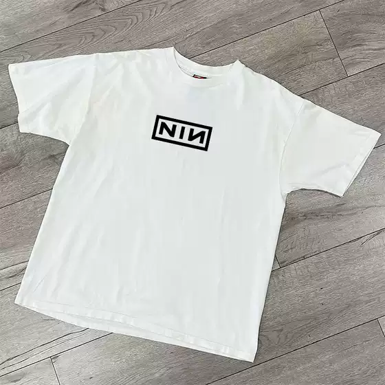 Nine Inch Nails 9inch American Industrial Rock Short-Sleeved Vintage Loose T-Shirt