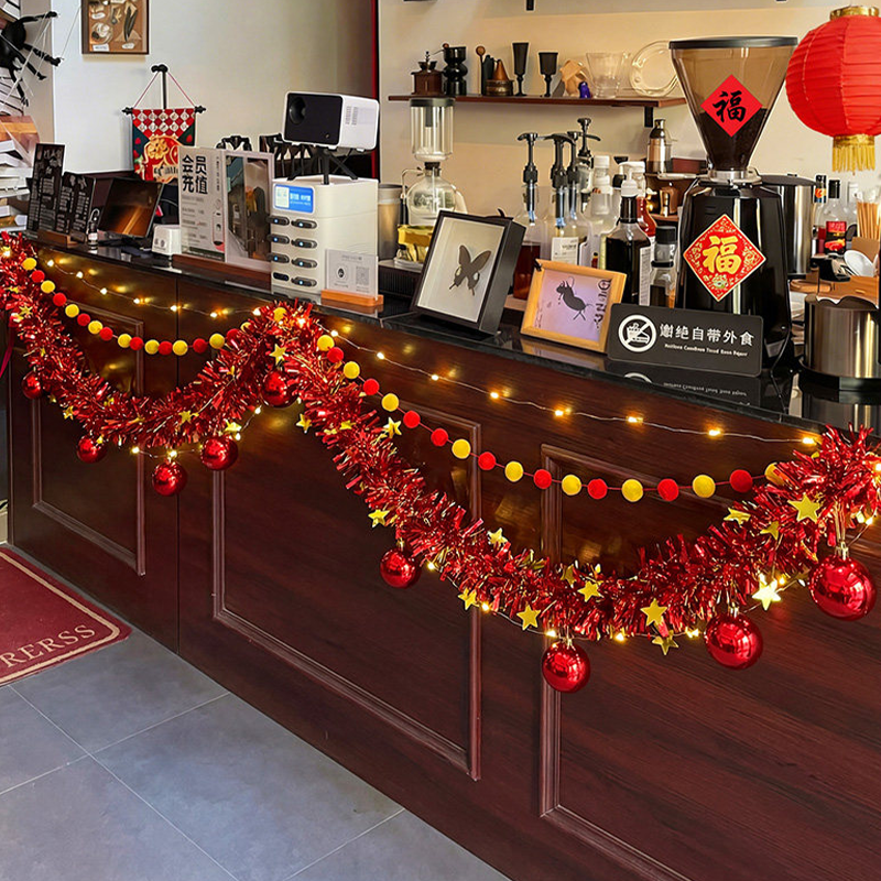 新年氛围布置装饰毛条挂饰门店铺橱窗玻璃窗户场景2026过马年春节,节庆用品/礼品,挂饰/生肖挂饰,淘宝优惠券,粉丝福利购,淘宝优惠卷