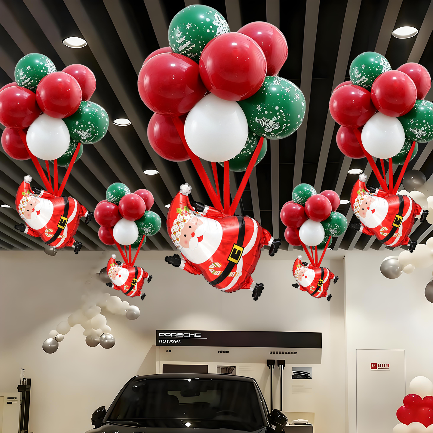 圣诞节天花板布置diy气球吊饰