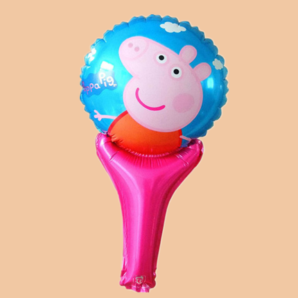 卡通铝膜手持棒球拍打击棒气球 派对生日气球 生日派对用品氢气球