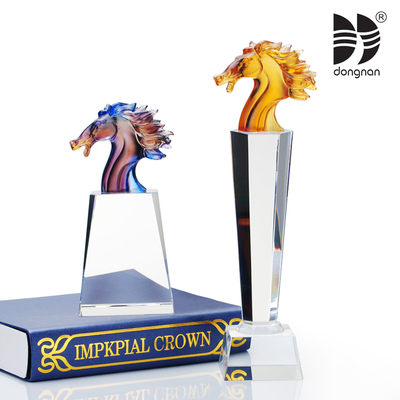 大气水晶琉璃马头奖杯东南