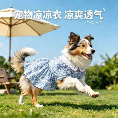 喜乐蒂牧羊犬狗狗冰丝宠物衣服小型犬夏天薄款公主裙漂亮2026新款