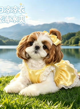 马尔泰犬宠物狗狗冰丝宠物衣服小型犬夏天薄款公主裙漂亮2026新款