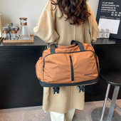 短途出差大容量旅行包女时尚 双层扩展收纳袋万向轮学生住宿通勤包