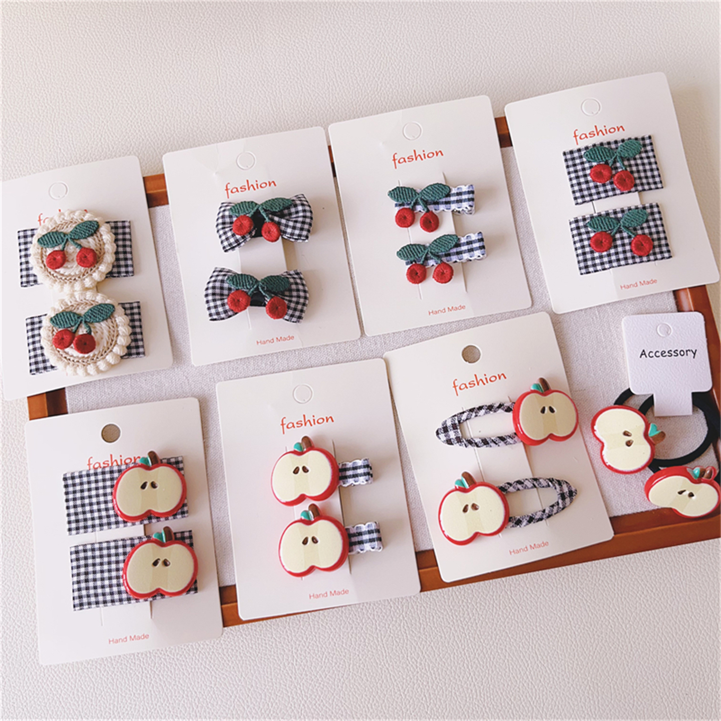 平平安安可爱女童全包布发夹头饰