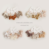 儿童日系新款 头饰发饰女孩宝宝DIY结皮筋套装 原创女碎花品质发绳