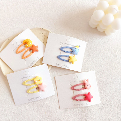儿童可爱水滴夹韩版包布发卡