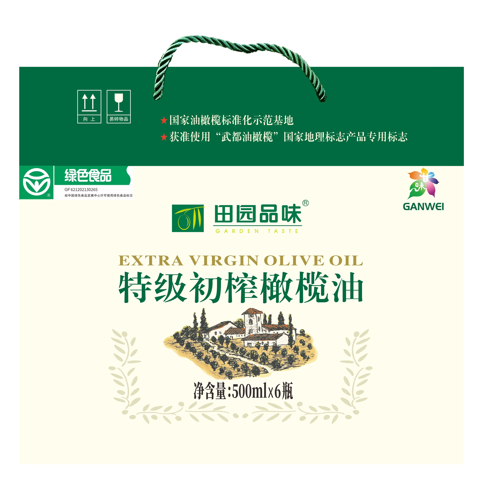 田园品味500ml*6特级初榨橄榄油图片