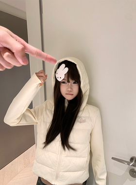 JMJ 冬季美式复古轻薄保暖连帽羽绒服男女简约休闲百搭防寒外套