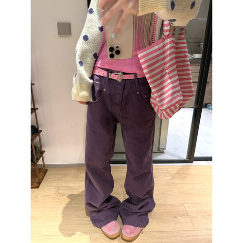 JMJ 美式复古解构通勤基础款直筒休闲裤男女宽松百搭街头时髦长裤