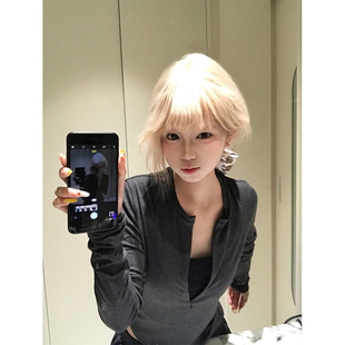 美式 T恤男女休闲显瘦运动百搭打底衫 复古简约基础款 长袖 修身 JMJ