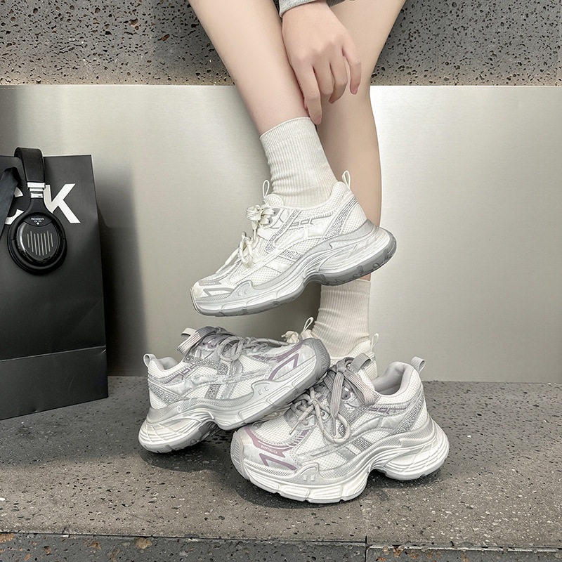 爆款厚底老爹鞋女2026春季新款欧货潮显脚小增高百搭休闲运动鞋,女鞋,时尚休闲鞋,淘宝优惠券,粉丝福利购,淘宝优惠卷