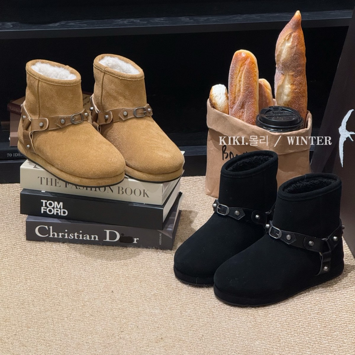 韩版复古百搭加绒ins女2025冬季新款平底时尚防滑雪地靴保暖厚底