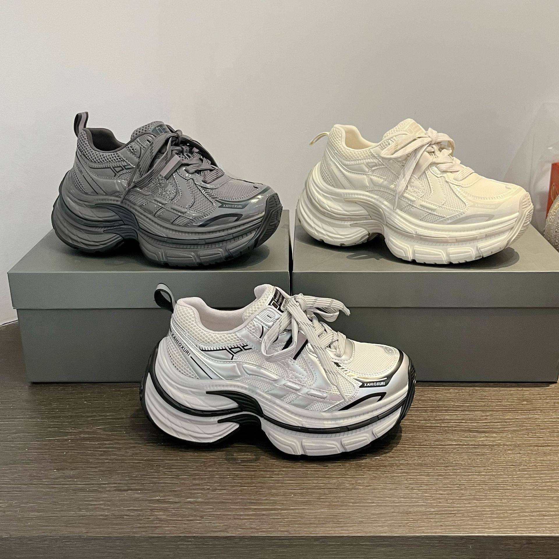 2026新款厚底7CM松糕底机能风老爹鞋女增高运动休闲鞋百搭单鞋潮,女鞋,时尚休闲鞋,淘宝优惠券,粉丝福利购,淘宝优惠卷