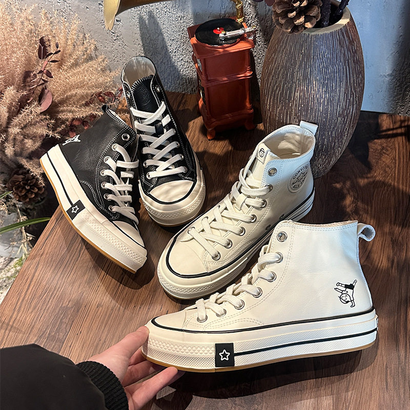 乌拉草猪皮鞋垫头层牛皮小白鞋2026春季新款高帮板鞋休闲百搭女鞋,女鞋,时尚休闲鞋,淘宝优惠券,粉丝福利购,淘宝优惠卷