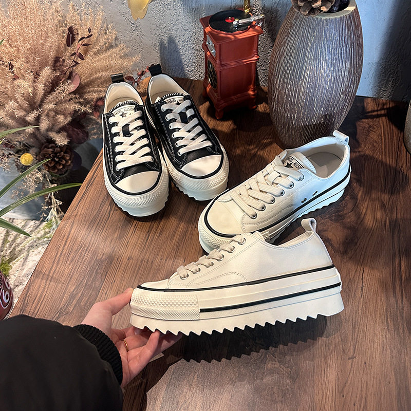 乌拉草猪皮鞋垫头层牛皮小白鞋2026春季新款休闲百搭板鞋厚底女鞋,女鞋,时尚休闲鞋,淘宝优惠券,粉丝福利购,淘宝优惠卷