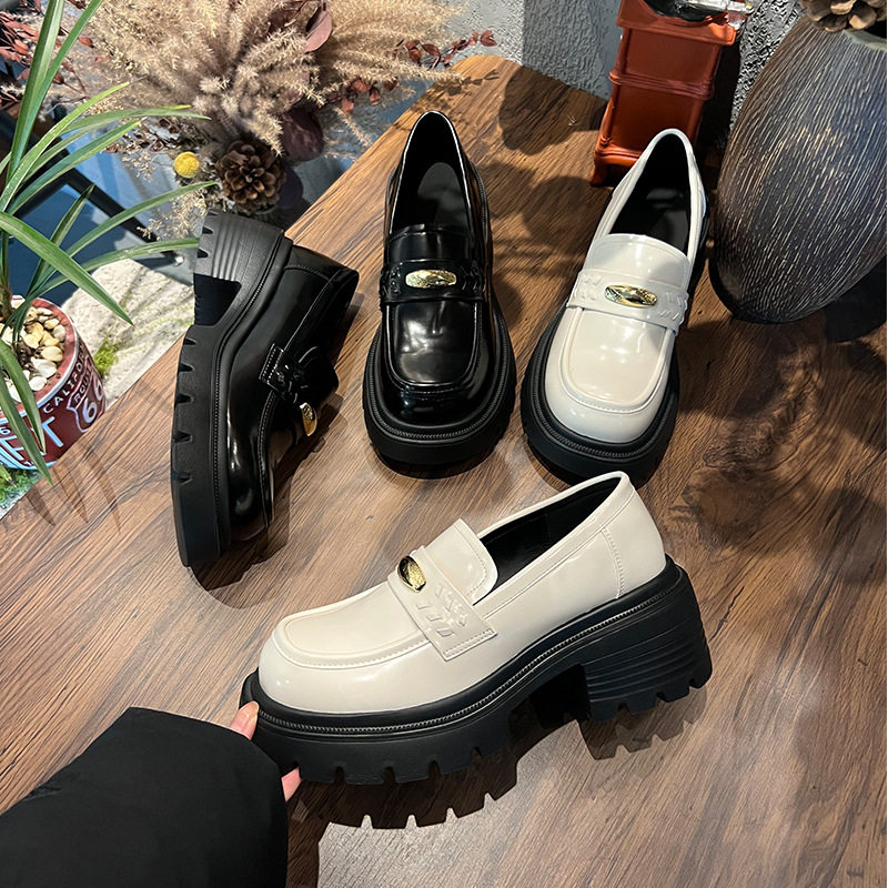 发泡底头层羊皮鞋底乐福鞋2026春季新款百搭英伦风单鞋学院风女鞋,女鞋,乐福鞋（豆豆鞋）,淘宝优惠券,粉丝福利购,淘宝优惠卷