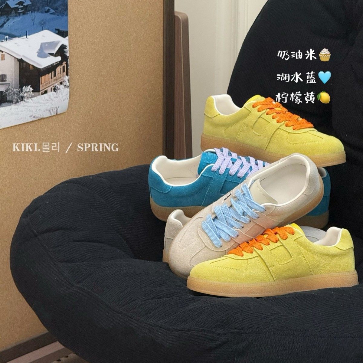 韩版春日复古德训鞋2026早春新款百搭休闲系带平底板鞋阿甘鞋轻便,女鞋,时尚休闲鞋,淘宝优惠券,粉丝福利购,淘宝优惠卷