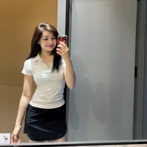 夏季新品半拉链短袖65