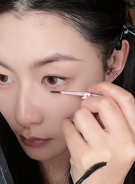 刷下睫毛神器极细睫毛刷推拉式可伸缩可弯超细刷头眉毛梳牙缝刷
