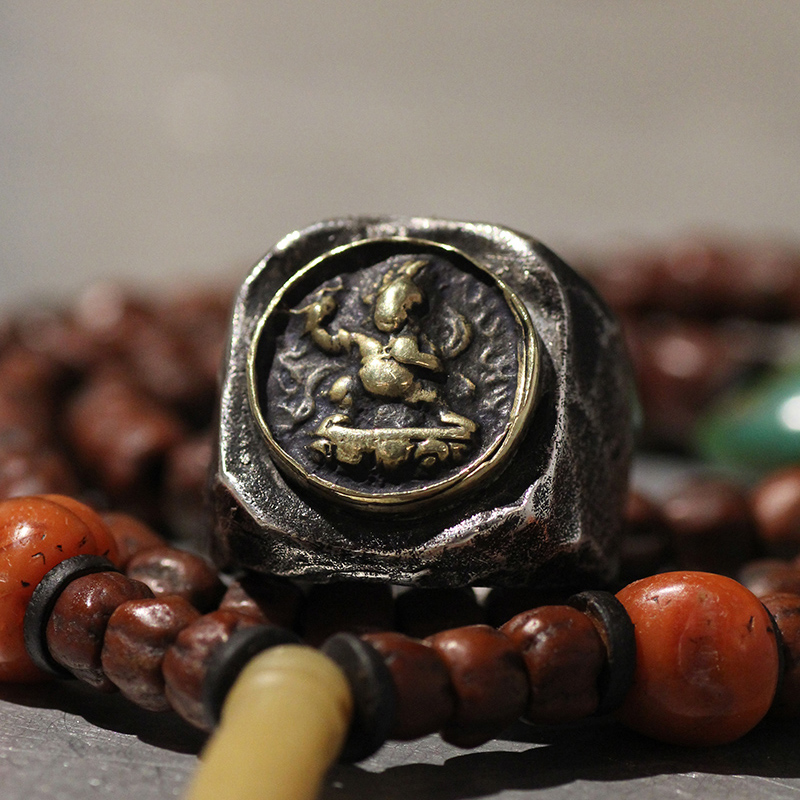 跋折罗950银原创游牧风银戒指