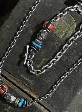 跋折罗琉璃复古游牧风银颈链