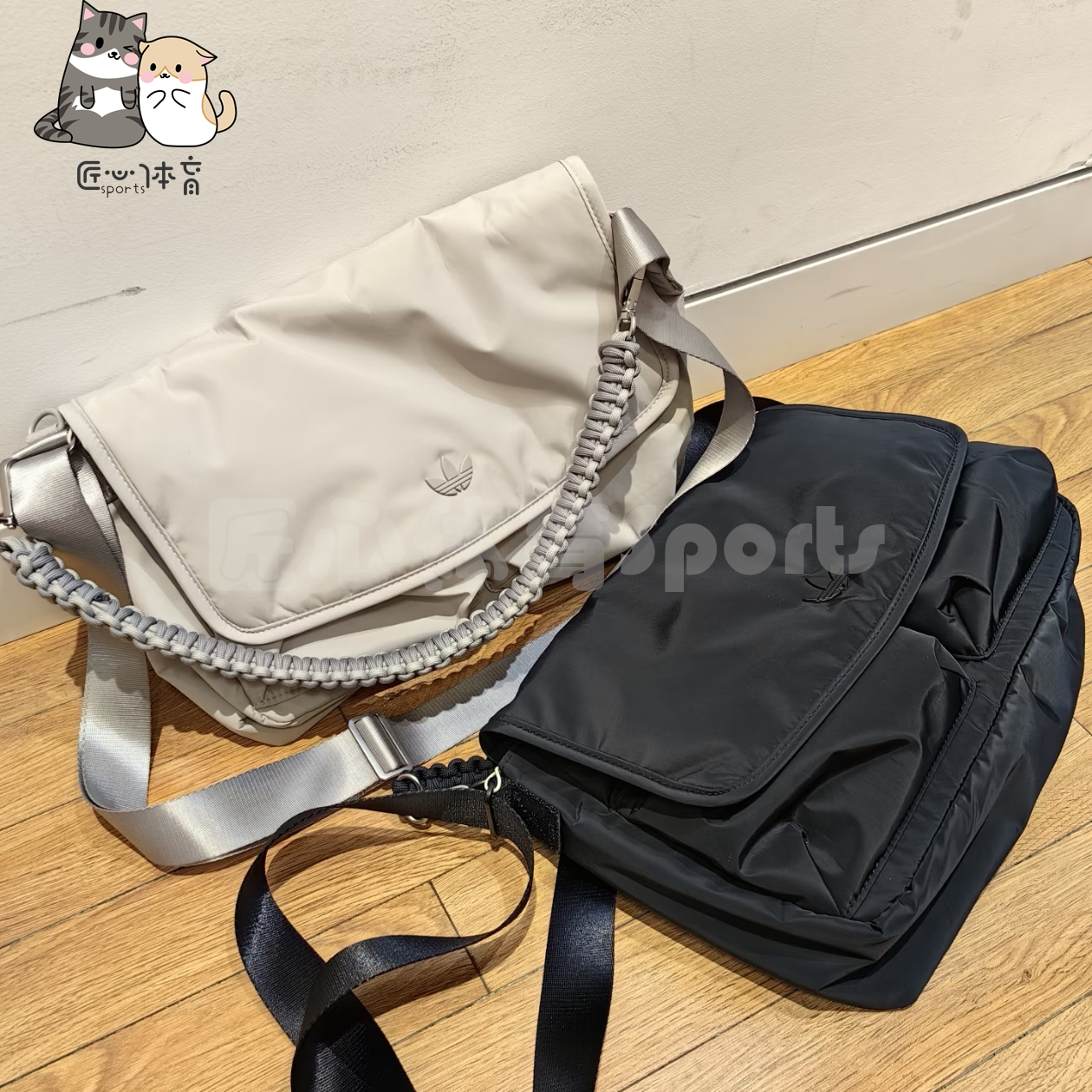 Adidas三叶草男女休闲邮差包