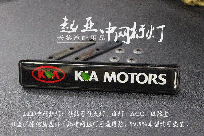 起亞改裝專用LED中網燈 汽車發光中網標燈 前裝飾中網標新款配件在類目 汽車/用品/配件/改裝, 汽車外飾品/加裝裝潢/防護, 汽車外飾品, 汽車車標中 - 來自Buy2taobao.com提供專業的淘寶代購服務