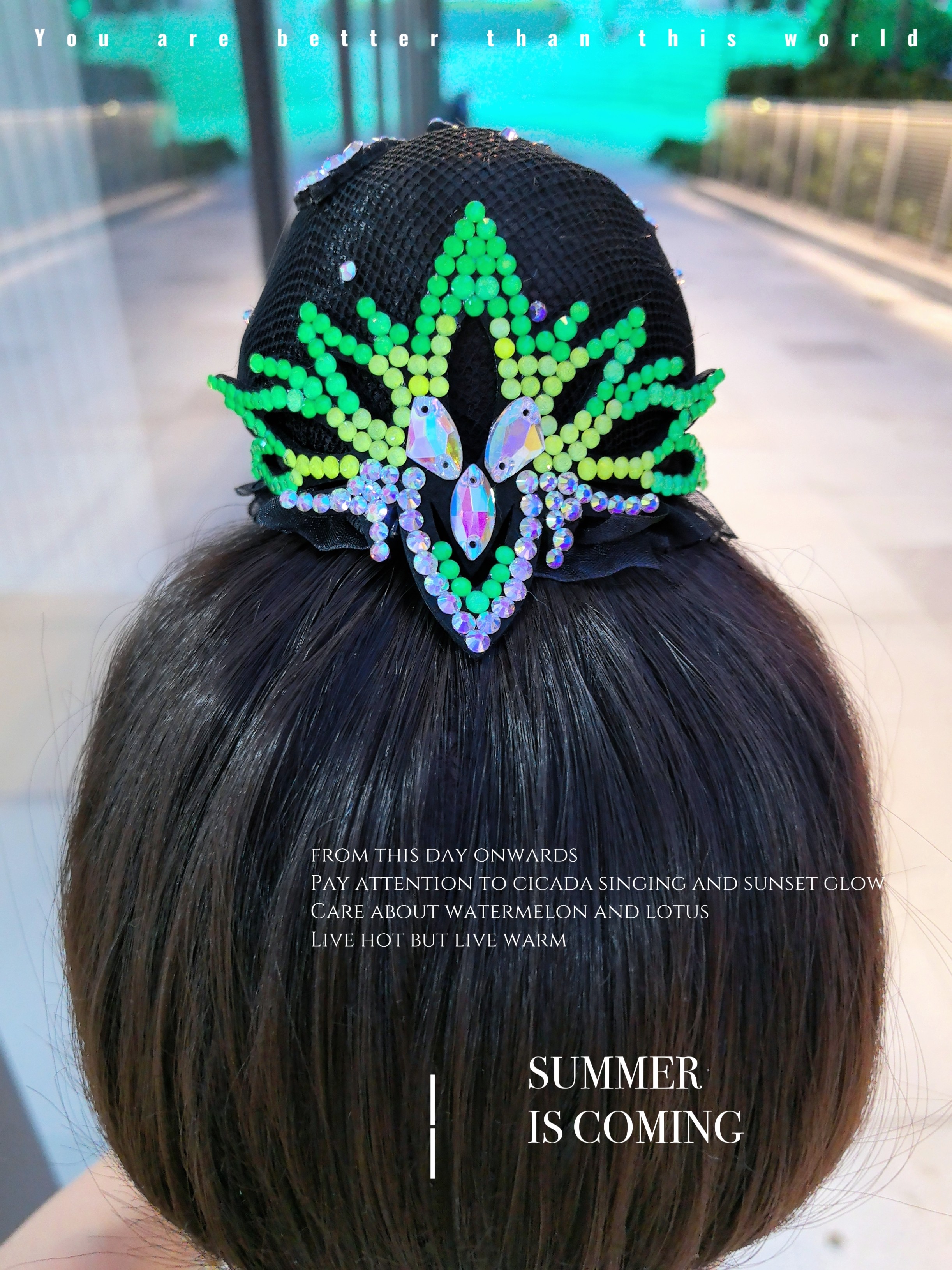新款艺术体操水钻皇冠女童发饰啦啦操头饰轻便丸子头发圈花样滑冰