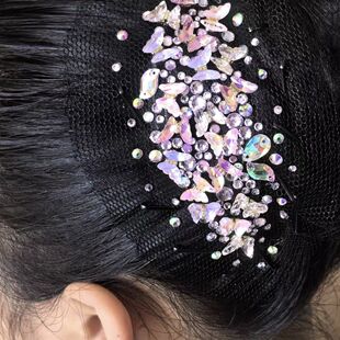 【破茧成蝶】花样滑冰考斯滕头饰艺术体操蝴蝶闪钻头饰发饰精致