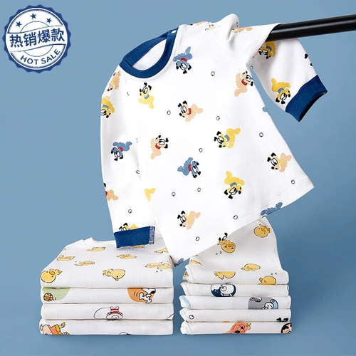 Детское термобелье, комплект для мальчиков, хлопковое удерживающее тепло демисезонное нижнее белье, хлопковая пижама