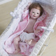 silicone body reborn Aprial 外贸 55CM 真婴儿重生娃娃 full