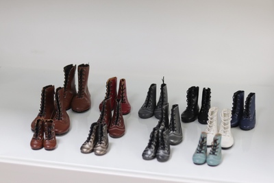 BJD.SD3分 4分叔叔 娃用 尖头皮鞋 中高帮 绑带鞋