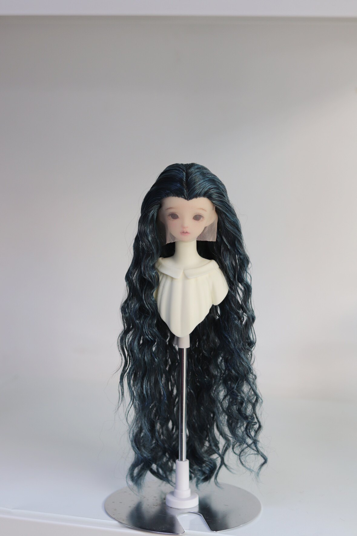BJD SD 娃用假发牛奶丝卷发 手勾单尖假发
