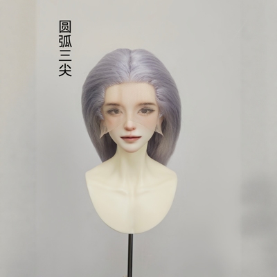 bjd 假发 马海毛中分三尖  3分手钩假发