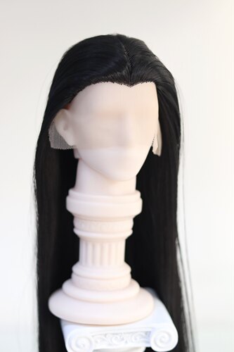 bjd/sd假发高温丝手钩勾古风中分美人尖单尖长发3分手改毛