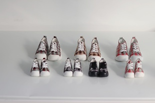 bjd sd 叔叔4分格子鞋一体软底鞋底