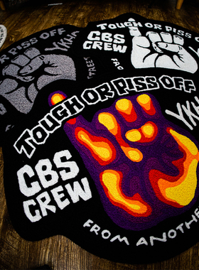 【限定】YKHD X CBS泛指手势 限量手工编织地毯 家居客厅装饰垫