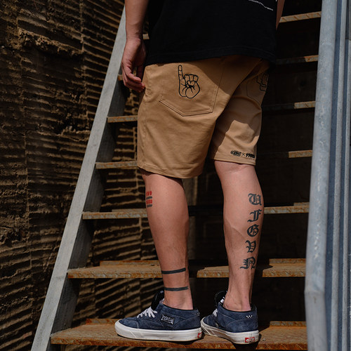 YKHDXCBS联名弹力工装裤短裤