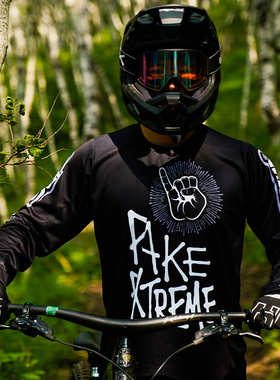 YKHD X CBS新款专业山地车黑色长袖骑行服四季速干运动骑行上衣