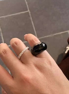 hssilver女玛瑙日韩戒指