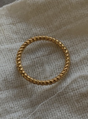 hssilver闭口金色戒指