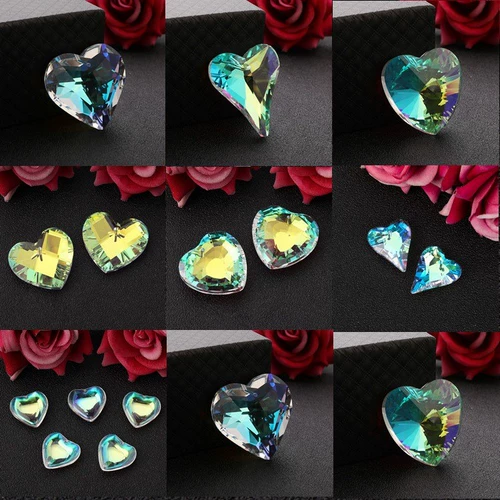 Стеклянная подвеска в виде сердечка в форме сердца, аксессуар на солнечной энергии, аксессуары, штора, бусины, DIY